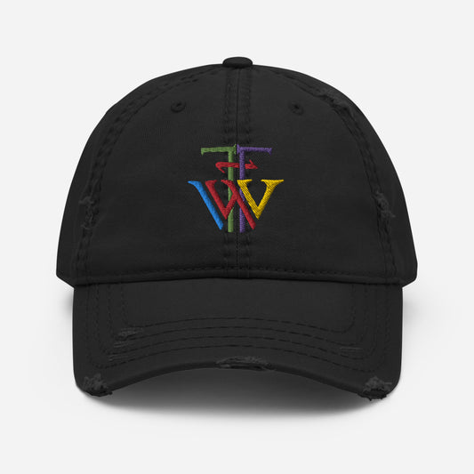 Distressed Pride Dad Hat